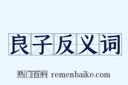 良子反义词是什么意思的图片